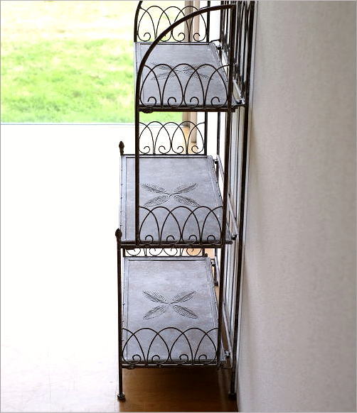 ラック 3段 棚 シェルフ おしゃれ アイアン 飾り棚 折りたたみ