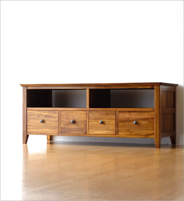 テレビ台 チーク 無垢材 幅114 奥行45 チークローボード114 [wat6885