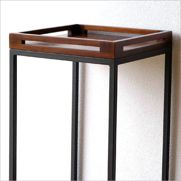 花台 木製 フラワースタンド 玄関 室内 屋内 天然木 無垢材 サイド