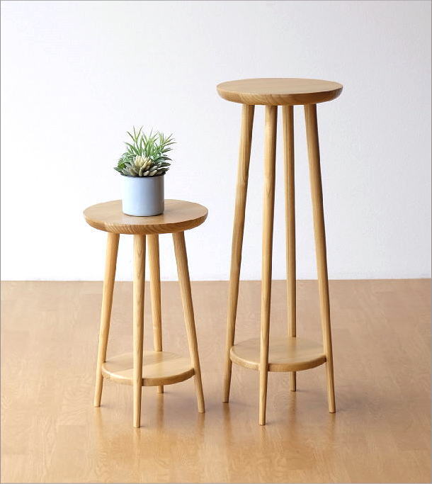 花台 フラワースタンド 木製 天然木 無垢材 おしゃれ スリム