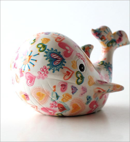 貯金箱 おしゃれ かわいい 陶器 くじら 鯨 オブジェ 置物 可愛い