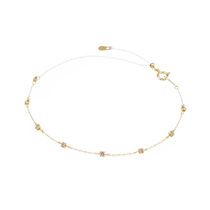 GSTV K18YG ブラウンダイヤモンド ステーション ブレスレット BRD 約0.25ct