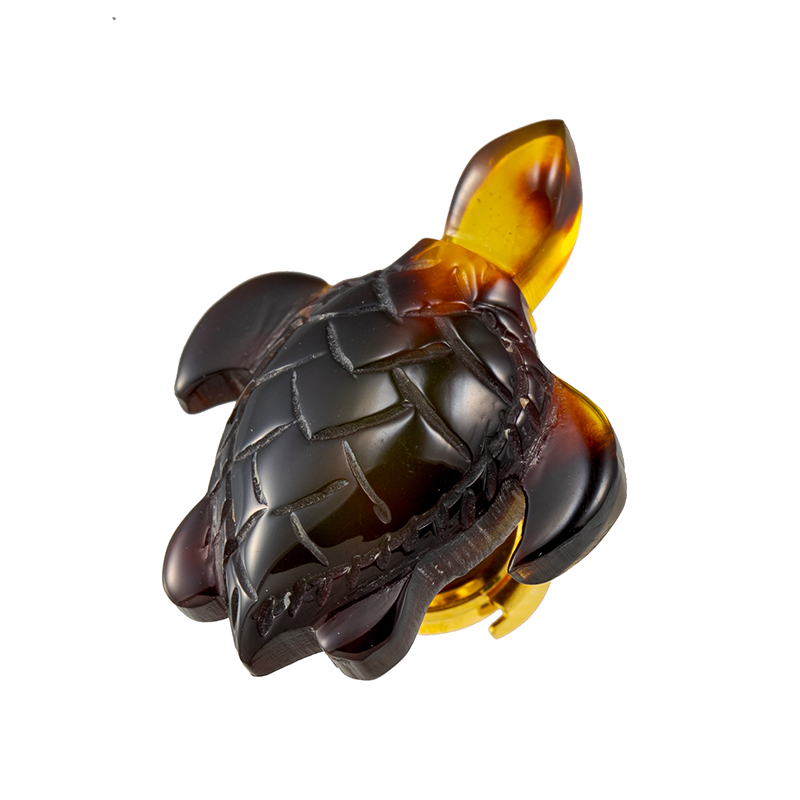 GSTV K18YG 本べっ甲 亀 ピンブローチ