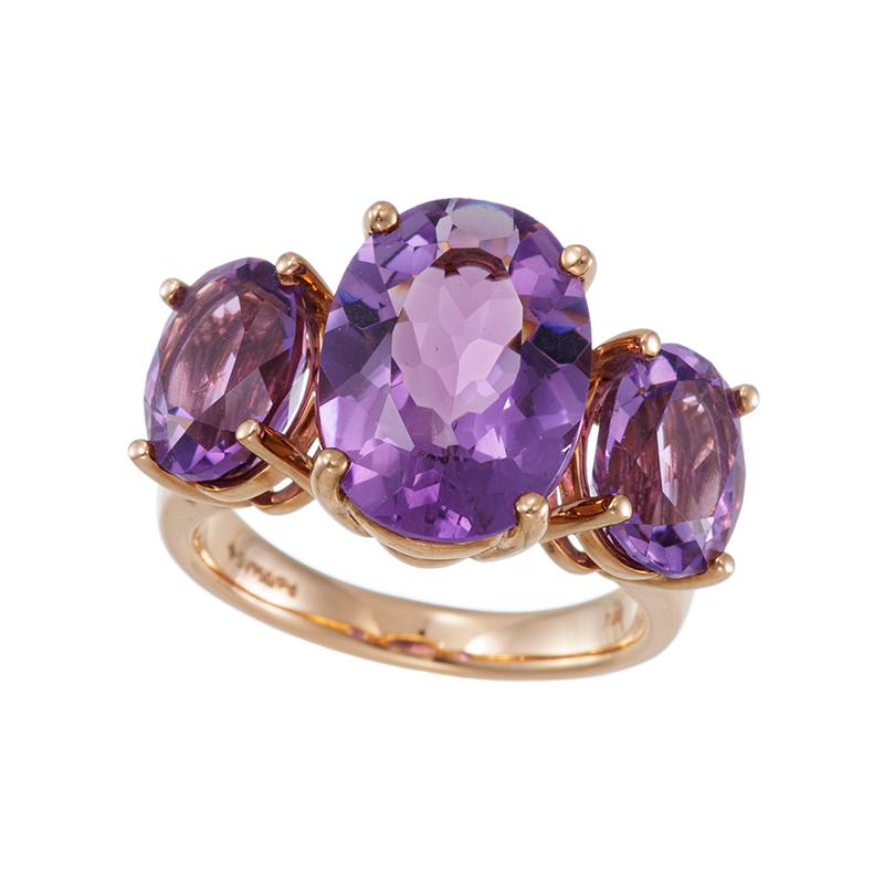 GSTV パラジウムシルバー950 アメシスト リング AM 約7.00ct