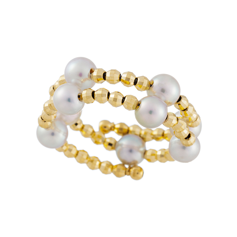 GSTV K18YG アコヤ真珠 ナチュラルマルチカラー ”Style Memory” フリー