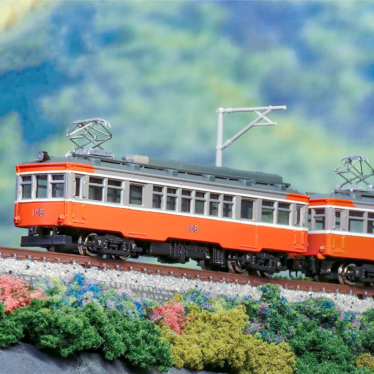 2212＞箱根登山鉄道旧型車モハ1＋モハ2 未塗装ディスプレイキット