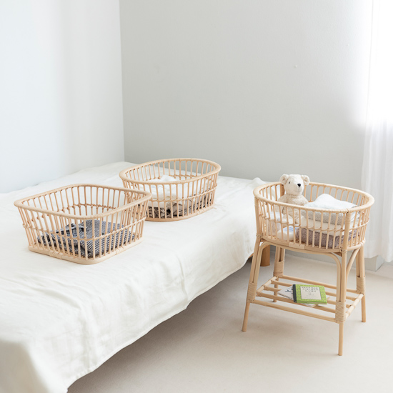 籐の脱衣かご オーバル