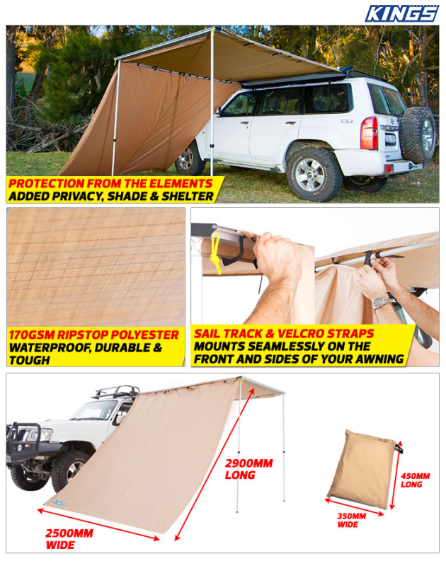 アドベンチャーキングス 新商品 サイドオーニング用サイドウォール登場