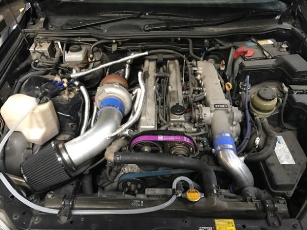 クラウン アスリート JZS171 Power Split GT3076R タービン取り付け