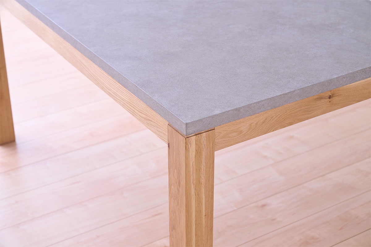 幅90cm/100cm] PATNAモルタル調天板テーブル（布団レスヒーターあり