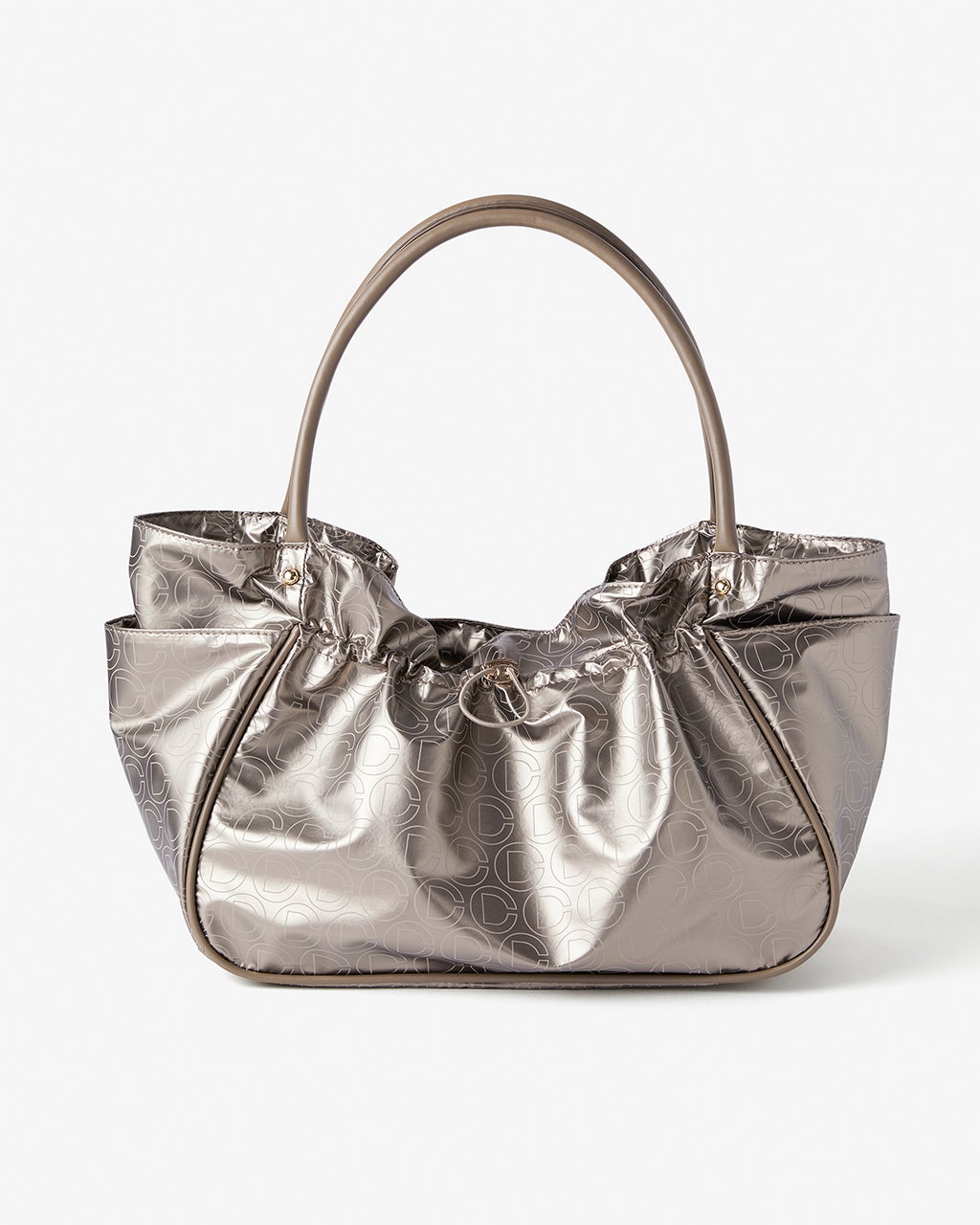 モノグラム柄・ギャザーハンドバッグ/DoCLASSE