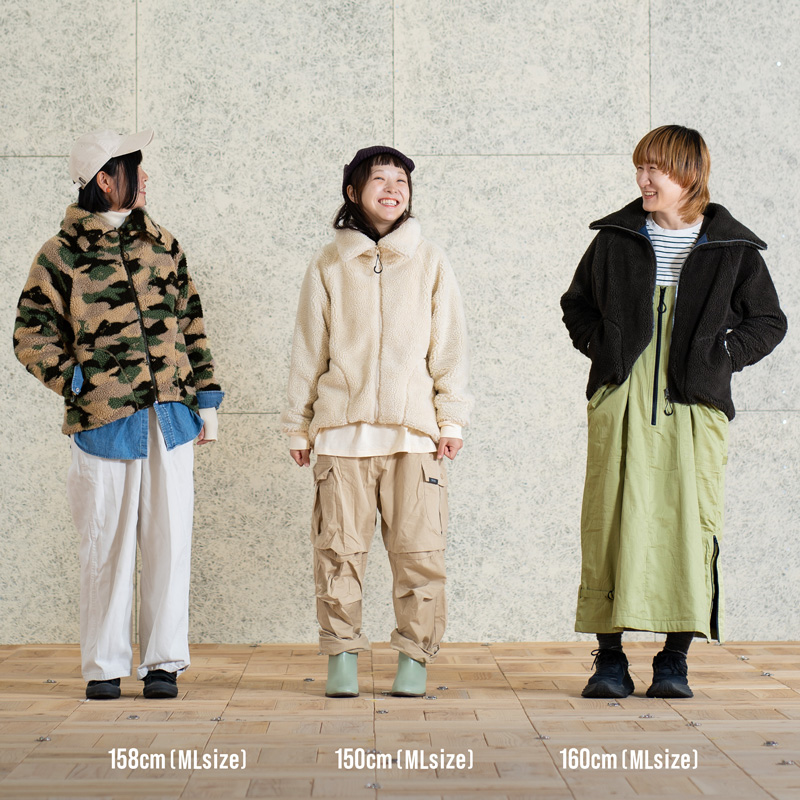 もふぞん（アイボリー/ブラック/ウサカモ柄/グレージュ）JK049-IV/BK