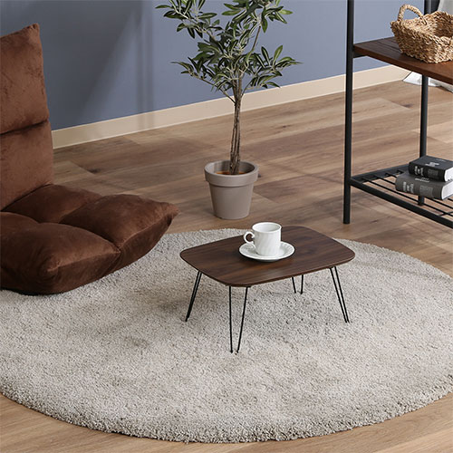 折れ脚ローテーブル トロン 4030 ダークブラウン 92244 不二貿易 木製