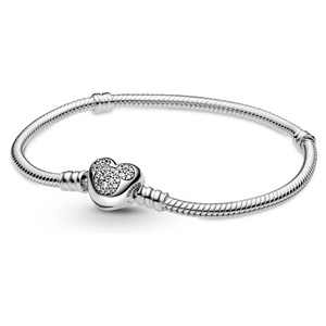 Retired Pandora You Are Loved Heart Padlock Bracelet :: Pandora