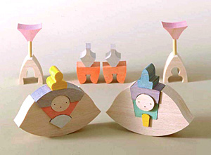 小黒三郎・円びなシリーズ：木のおひなさま：季節を楽しむ雑貨：DEPOT-net