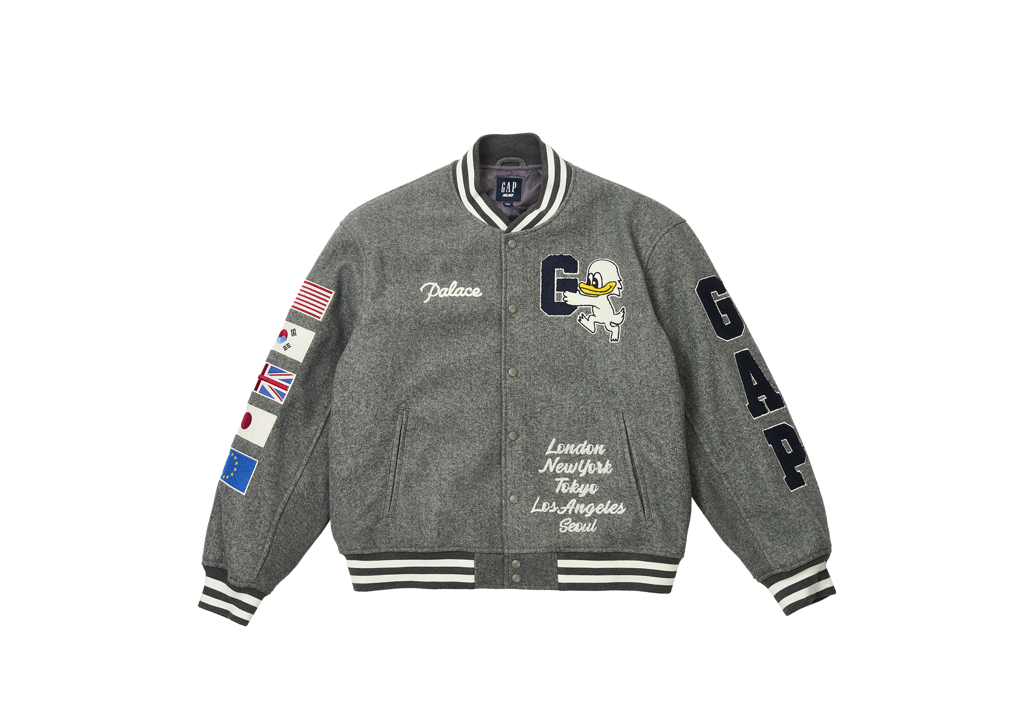 PALACE GAP VARSITY JACKET | PALACE SKATEBOARDS