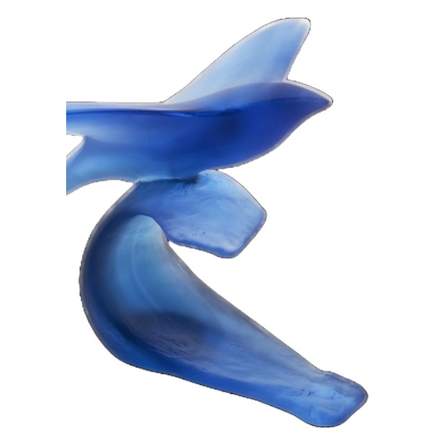 Daum ドーム フランス製 ガラスの置物 ブルー Daum ドーム フランス製