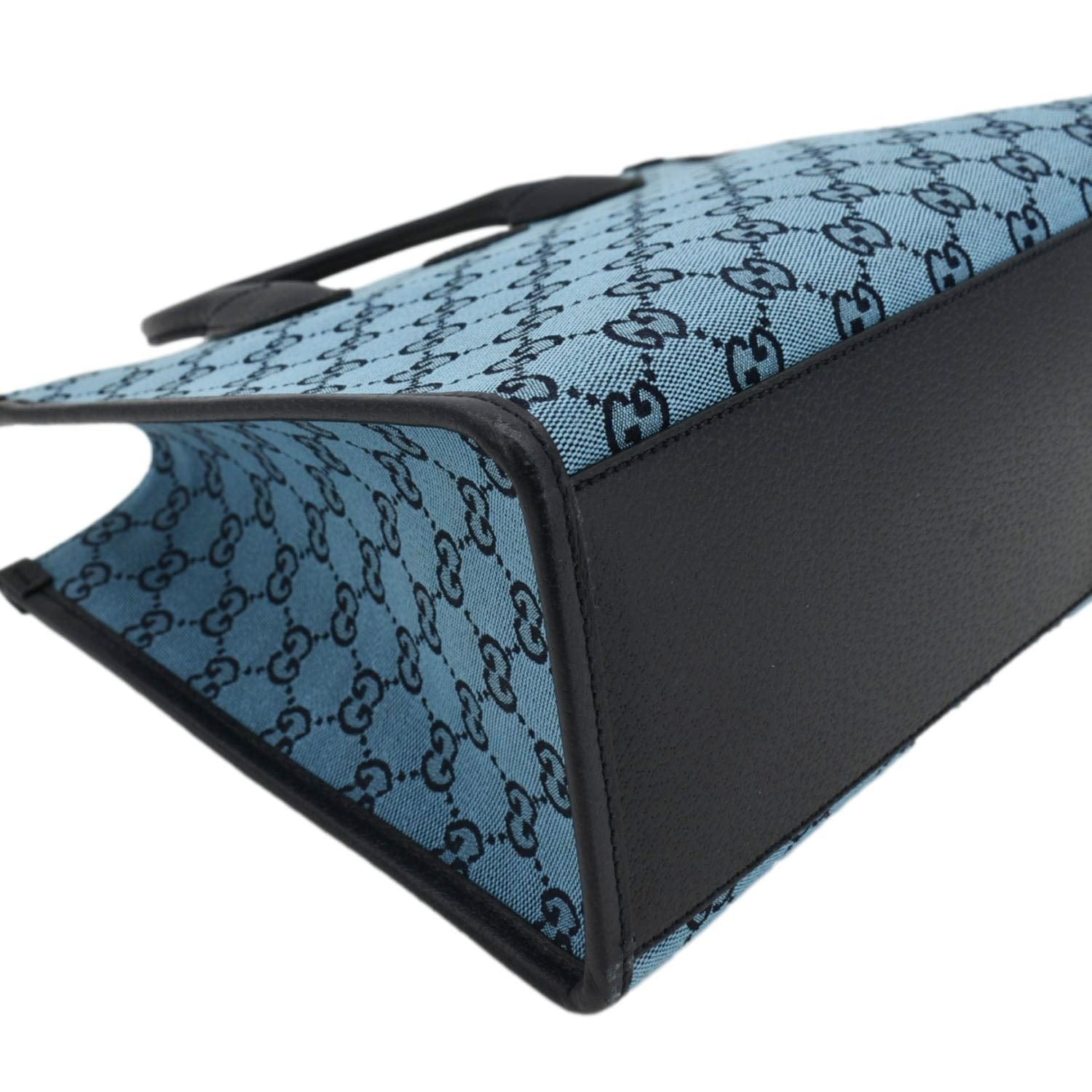 GUCCI Interlocking GG Supreme Canvas Blue Tote Bag