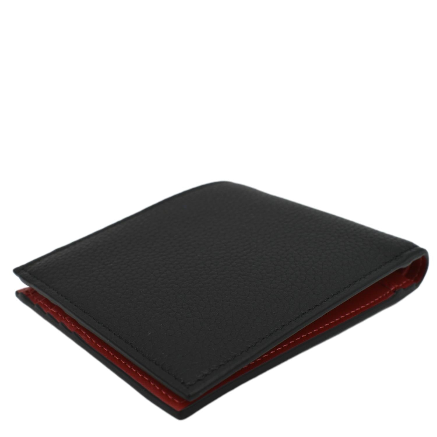 CHRISTIAN LOUBOUTIN Coolcard Grained Calf Leather Bifold Wallet Black