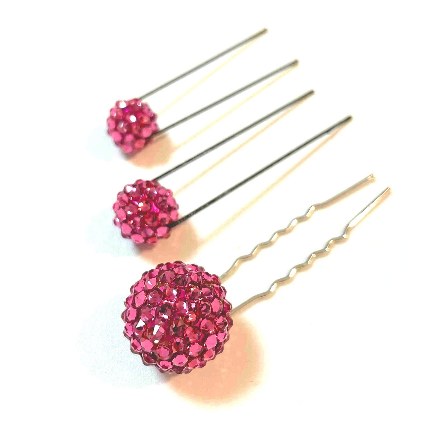 多美咲 Uピンセット ミラーボール HB012A ローズ 大中小 3本セット