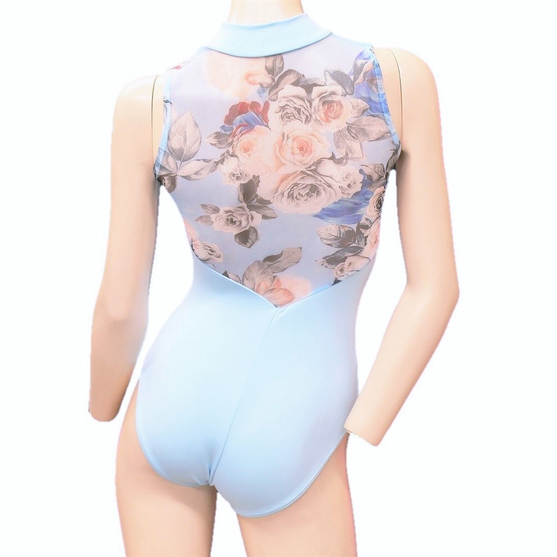 バレエ用品の【HARPER】ブルーローズメッシュ ハイネック レオタード