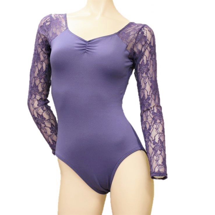 バレエ用品の【SALLY】レースロングスリーブレオタード レオタード