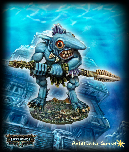 Sea Goblin Spearhunter | Dark Sword Miniatures