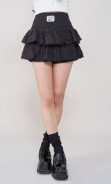 シャーリングコットンレースミニスカート – Darich (ダーリッチ)