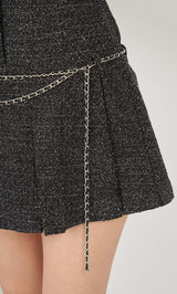 チェーンベルトツイードミニワンピース – Darich (ダーリッチ)