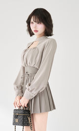 ドッキングコルセットプリーツミニワンピース – Darich (ダーリッチ)