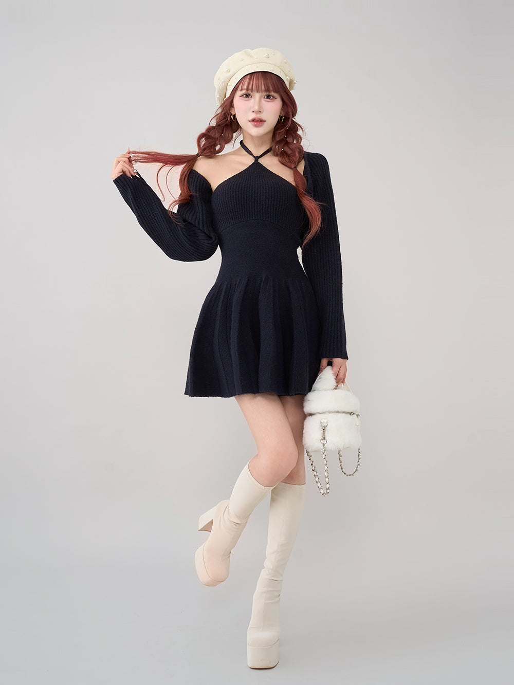 ホルターフレアニットミニワンピース – Darich (ダーリッチ)