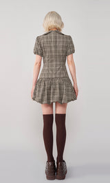 ビッグリボンバルーンチェックミニワンピース – Darich (ダーリッチ)