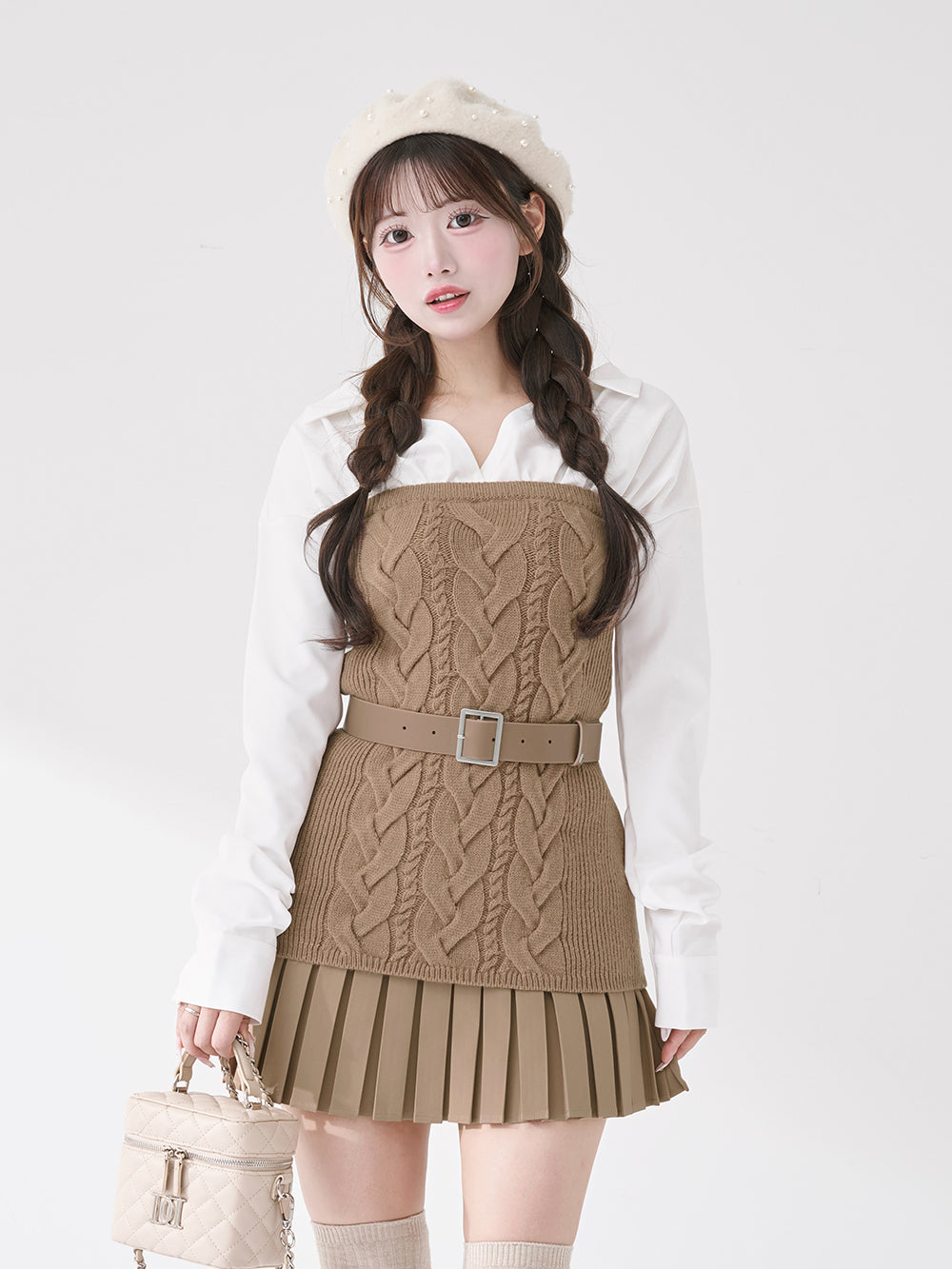 オープンケーブルニットミニワンピース – Darich (ダーリッチ)