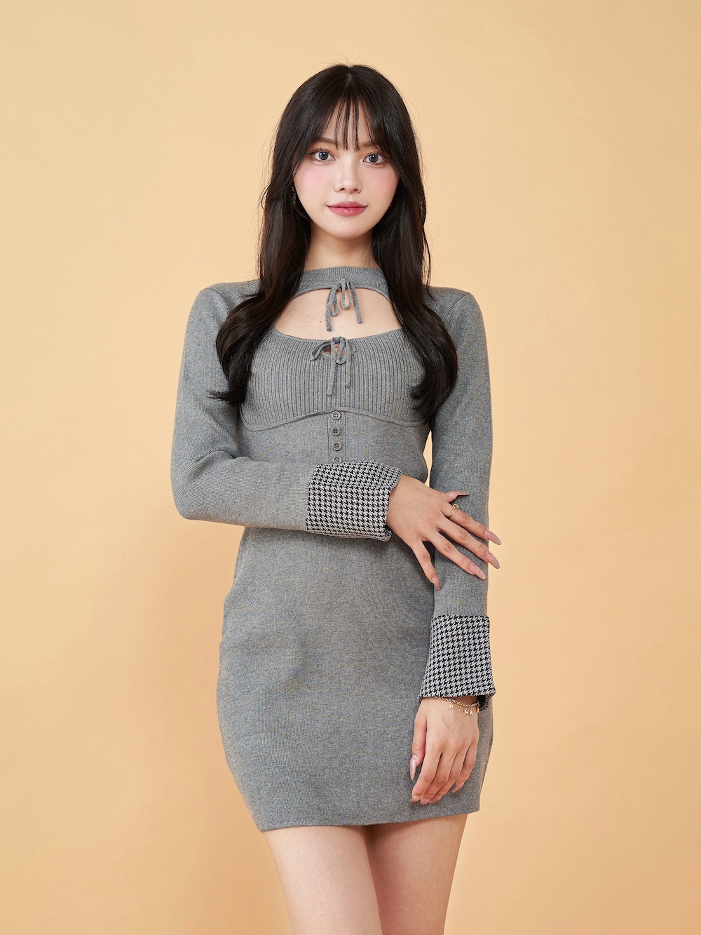 フロントオープンニットミニワンピース – Darich (ダーリッチ)
