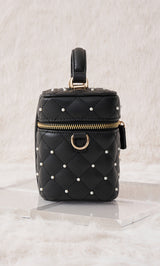 ゴールドパーツ】キルティングパールスクエアミニバッグ – Darich