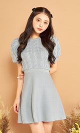 ケーブルニットフレアミニワンピース – Darich (ダーリッチ)