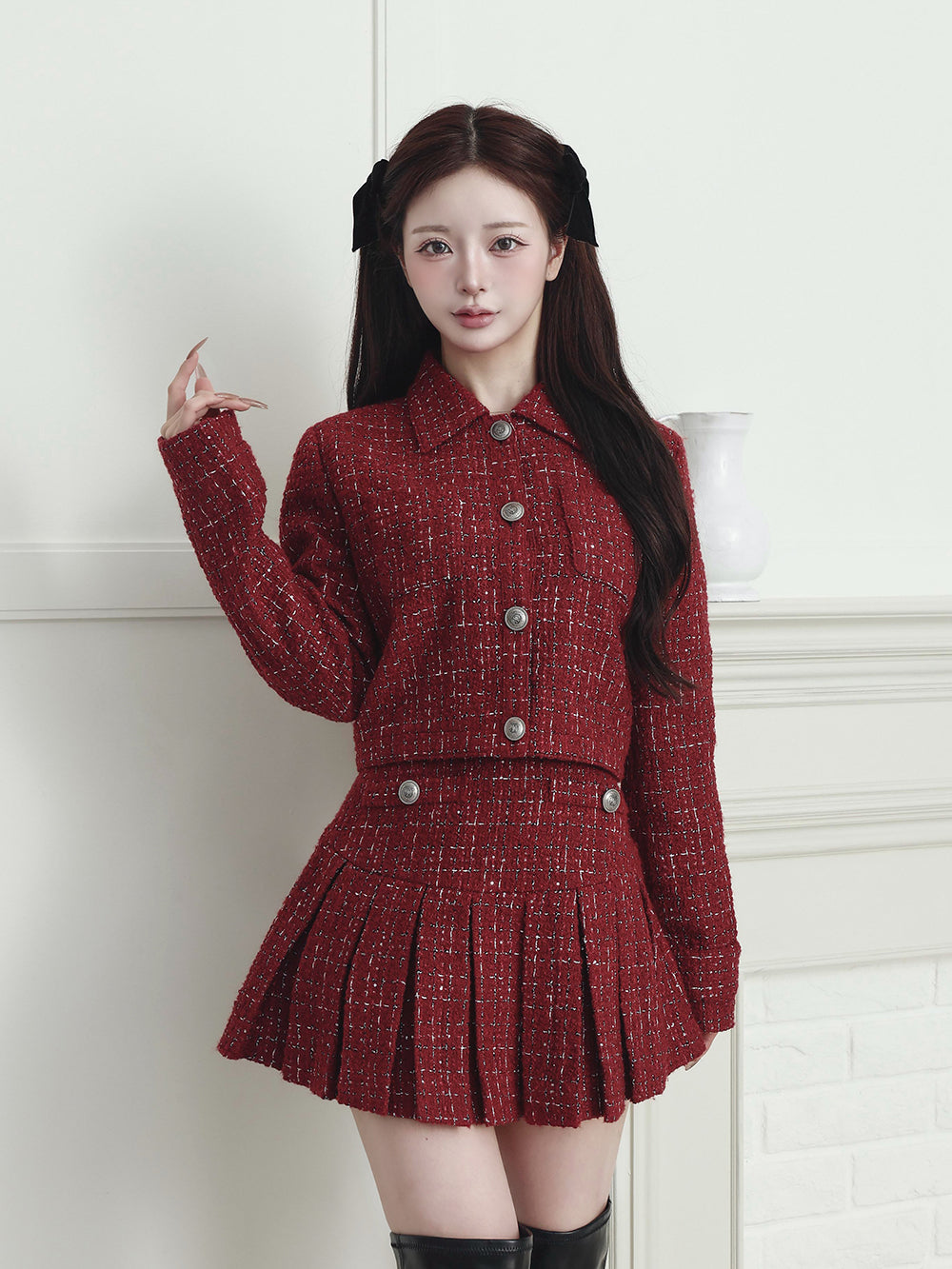 ツイードチェックプリーツミニスカート – Darich (ダーリッチ)