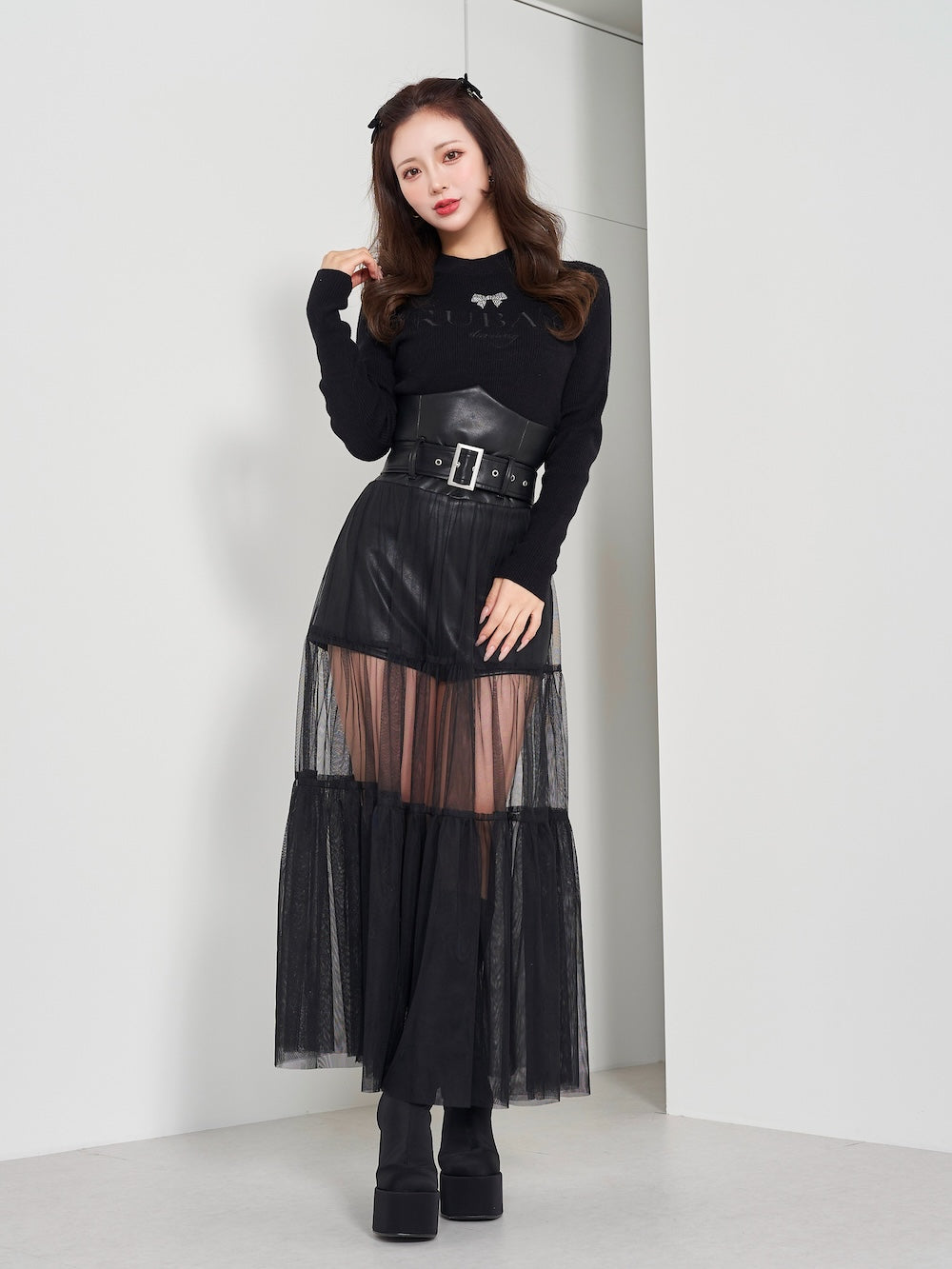 コルセットチュールロングスカート – Darich (ダーリッチ)