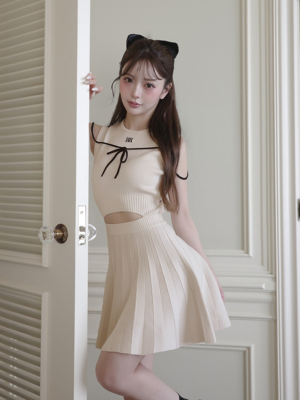 ウエストオープンストリングニットミニワンピース – Darich (ダーリッチ)