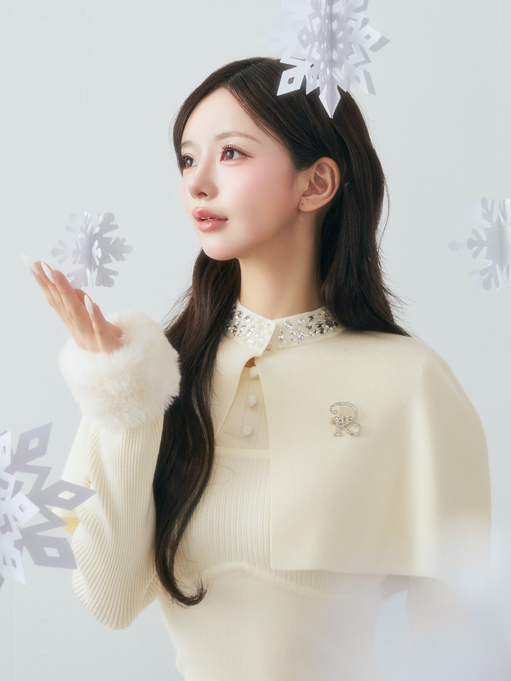 ビジューケープニットミニワンピース – Darich (ダーリッチ)