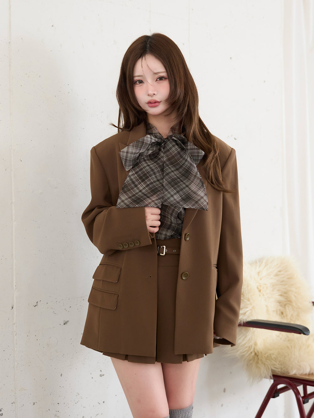 セミワイドプリーツテーラードミニスカート – Darich (ダーリッチ)