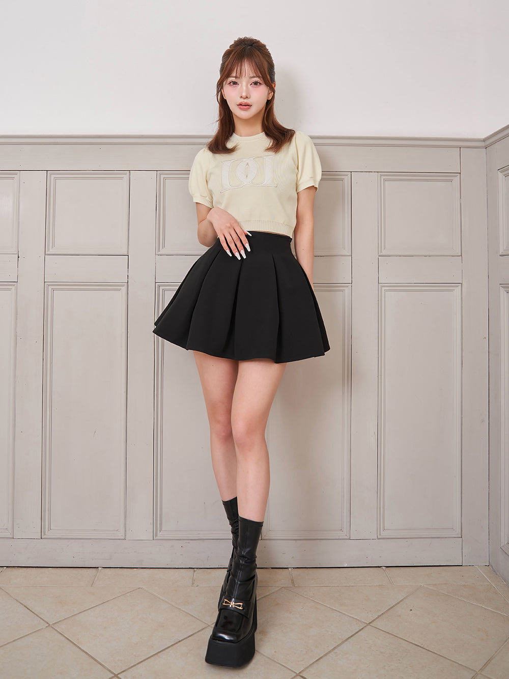 タックデザインカットミニスカート – Darich (ダーリッチ)