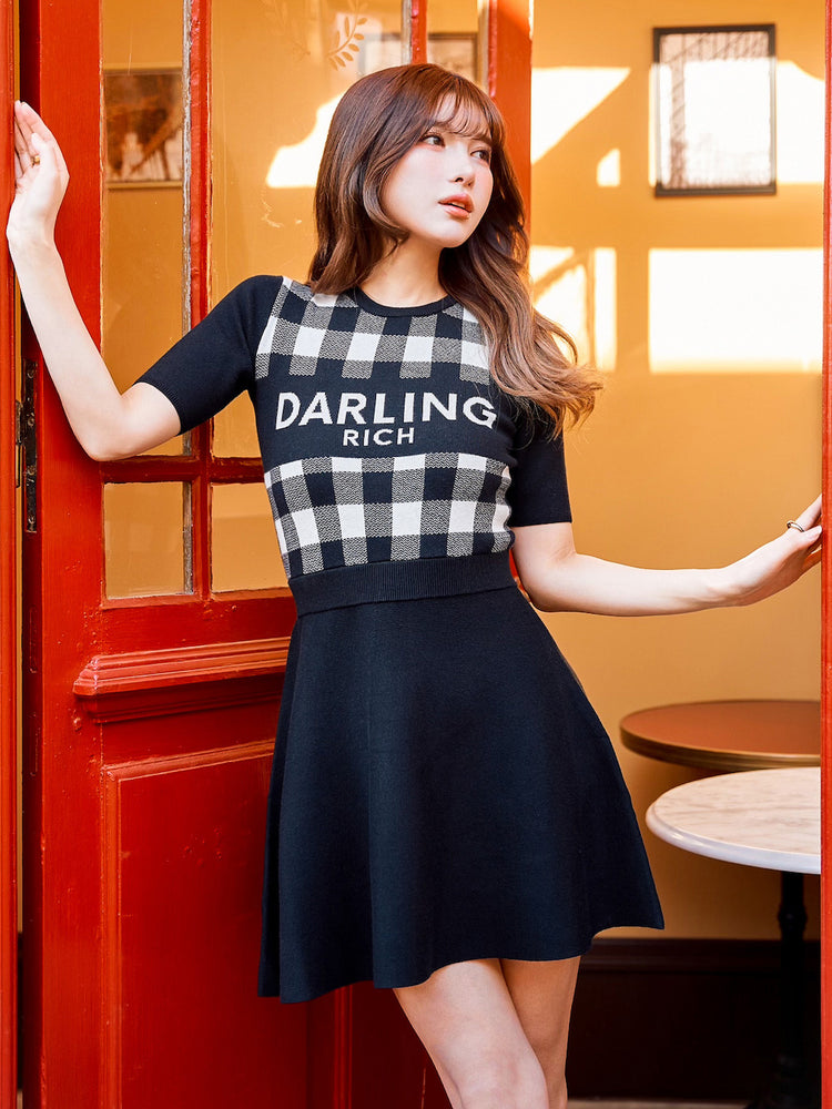 ダーリッチ ギンガムチェックフレアミニワンピース 【公式通販】
