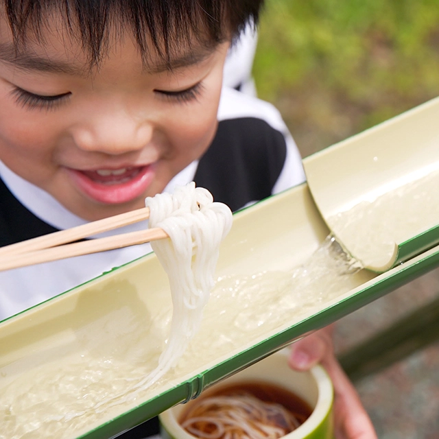 流しそうめん プラ竹水路・長脚セット Bのレンタル | 流しそうめん