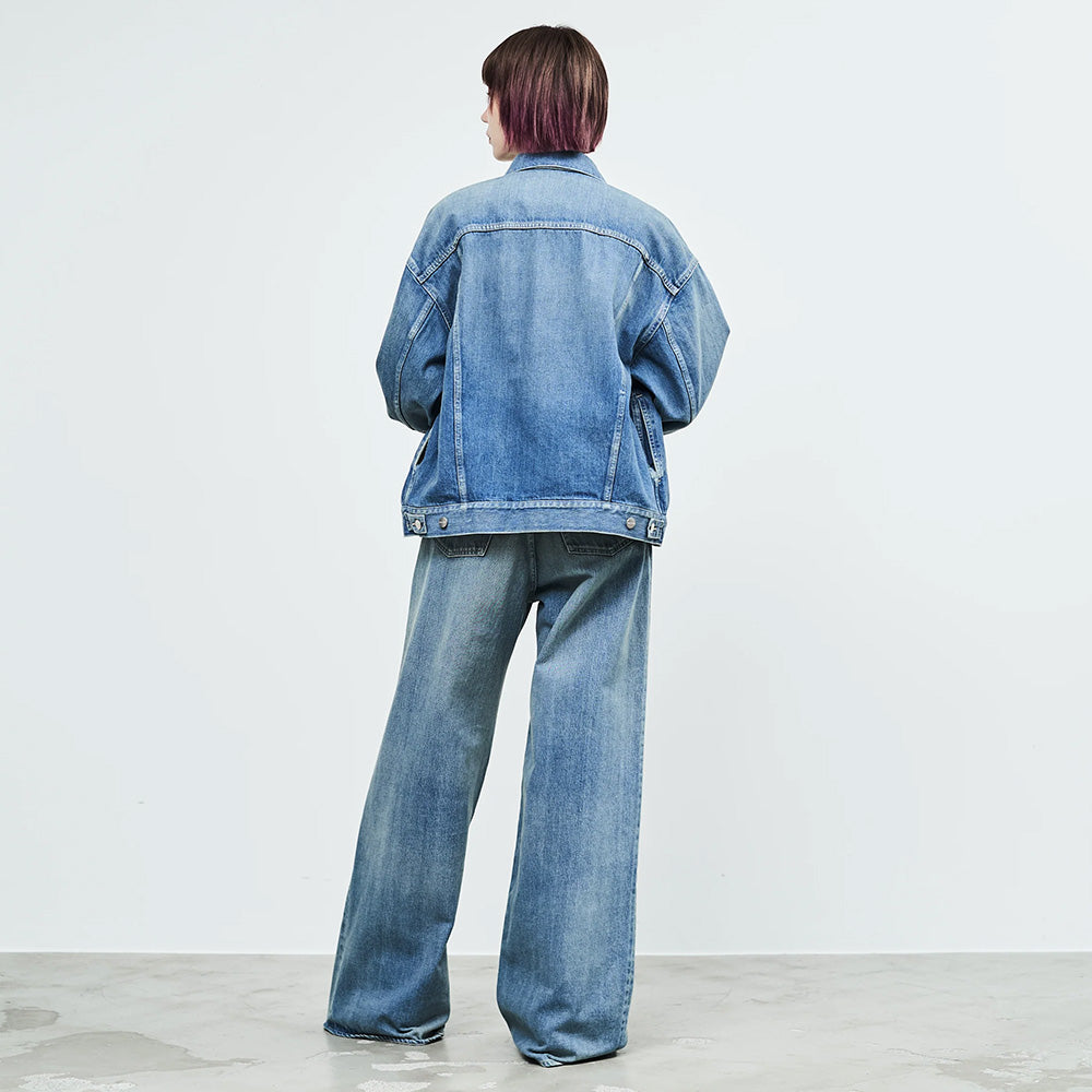 Selvage Denim Two Tuck Wide Pants(Lt.FADE) GL233-40189LB (GL233