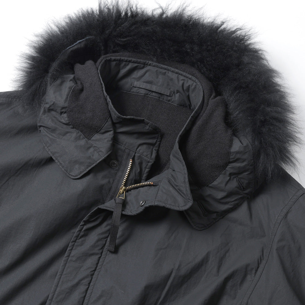 COMOLI) Cotton Nylon Military Hooded Coat (C03-04010) | COMOLI