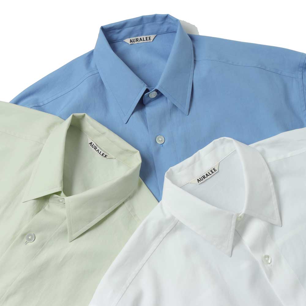 AURALEE(オーラリー)WASHED FINX TWILL BIG HALF SLEEVED SHIRT