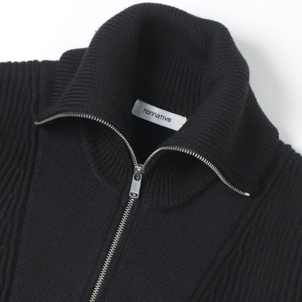 nonnative (ノンネイティブ)WORKER RIB ZIP UP SWEATER MERINO WOOL