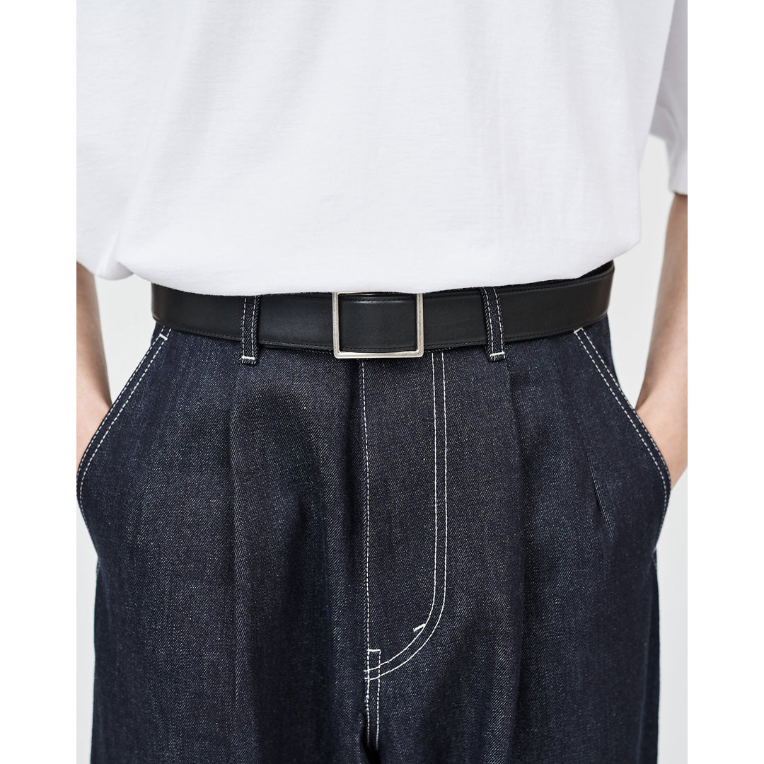 Graphpaper) Holeless Leather Classic Belt (GU261-90559B