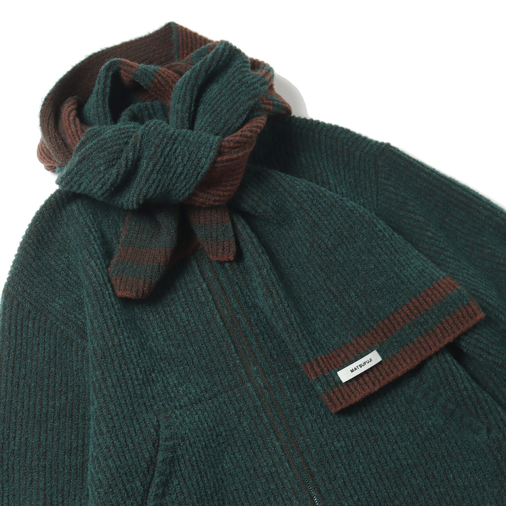 MATSUFUJI(マツフジ)Border Knit Stole (M243-0503) | MATSUFUJI